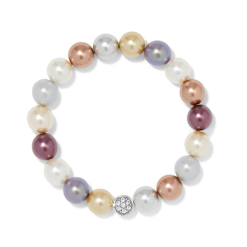 NEW BRIGHTON women's pearl-icious bracelet in cream/burgandy/bronze